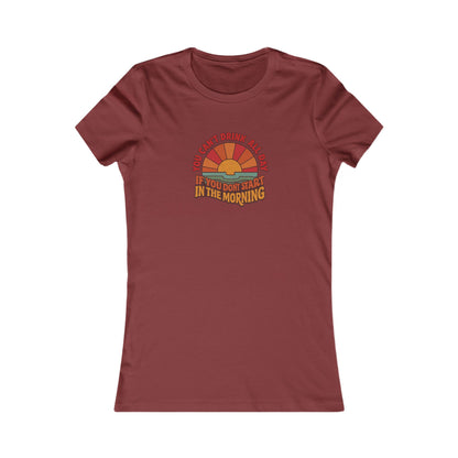 You Can't Drink All Day PSA — Retro Sunrise Women's Tee (Dark)
