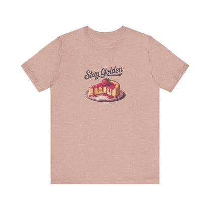 Stay Golden — Retro Cheesecake Graphic Tee (Light)