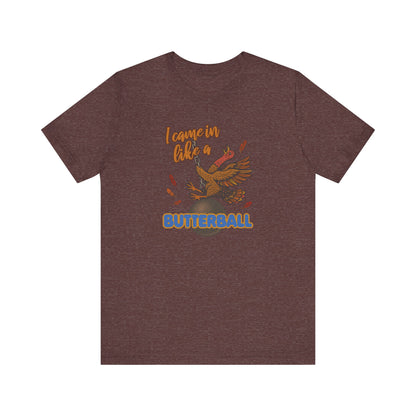 Like a Butterball — Miley Cyrus Thanksgiving Parody Retro Tee (Dark)