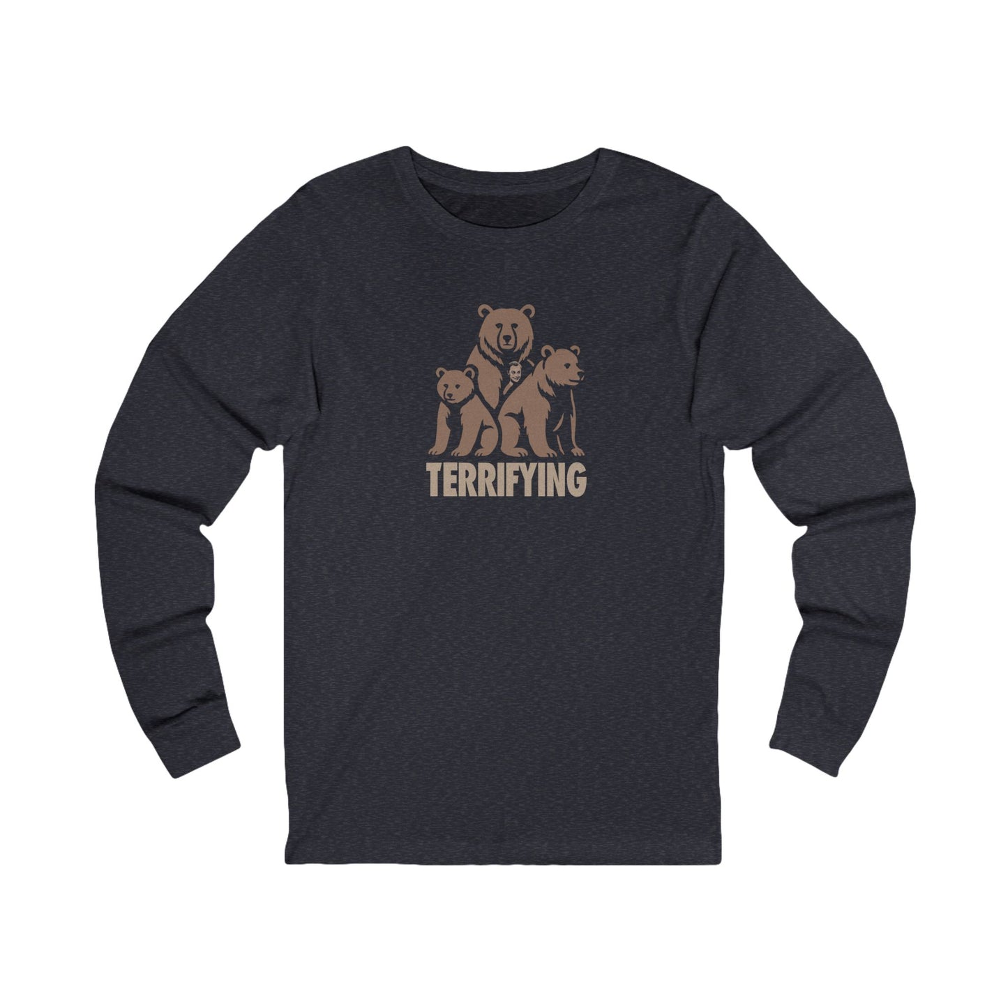 Bears Are Terrifying — Retro Silhouette Long Sleeve (Dark)