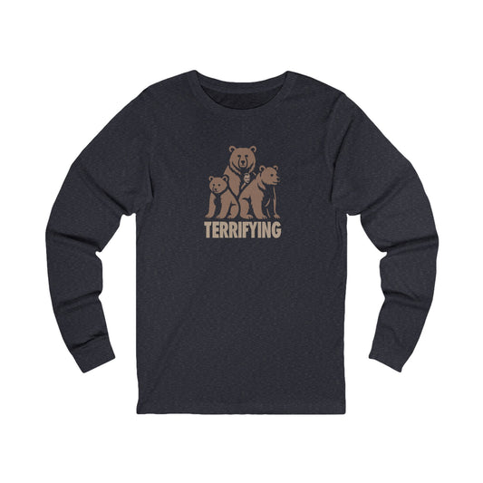 Bears Are Terrifying — Retro Silhouette Long Sleeve (Dark)