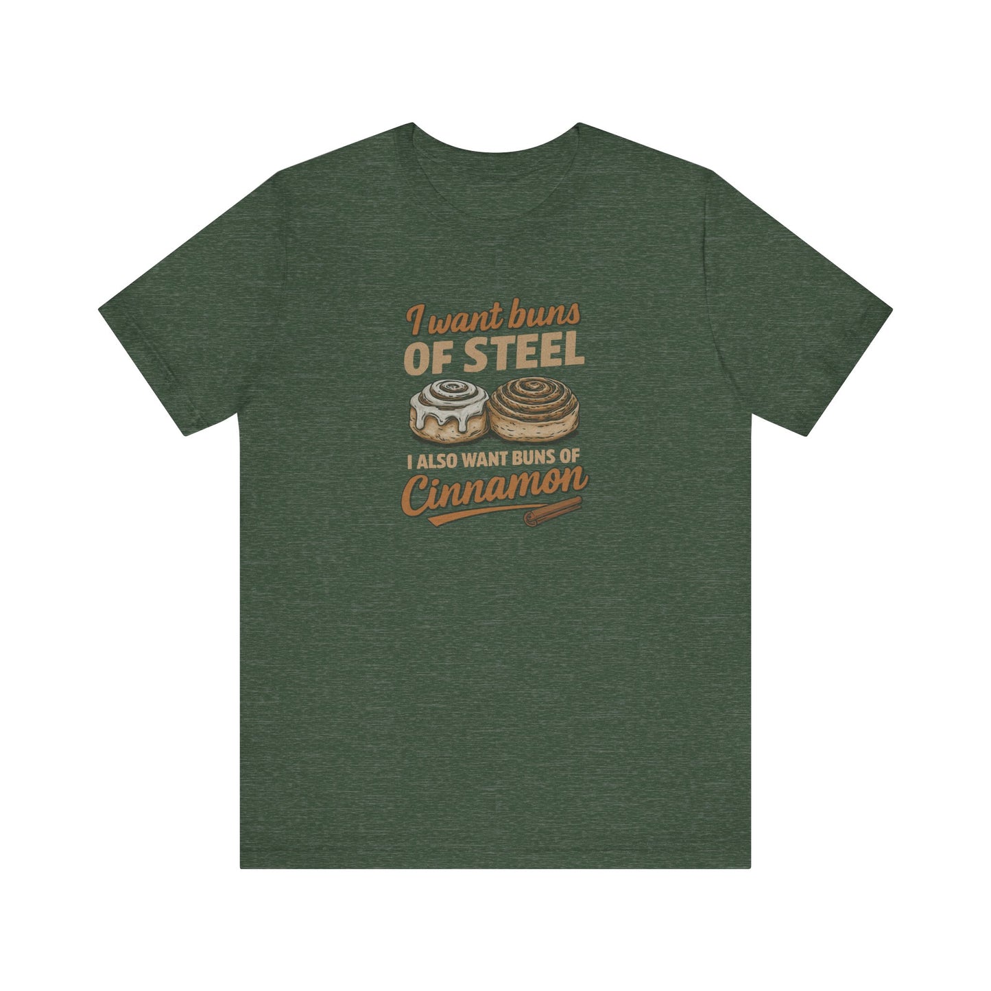 Buns of Steel (and Cinnamon) — Workout Retro Tee (Dark)