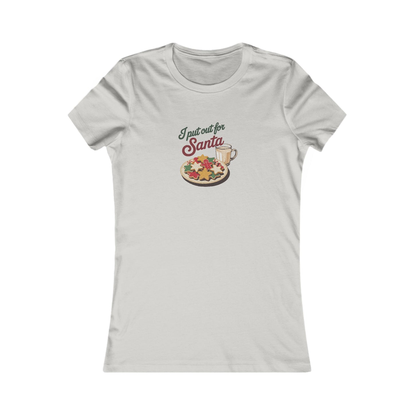 I Put Out for Santa — Retro Christmas Cookies Women's Tee (Light)