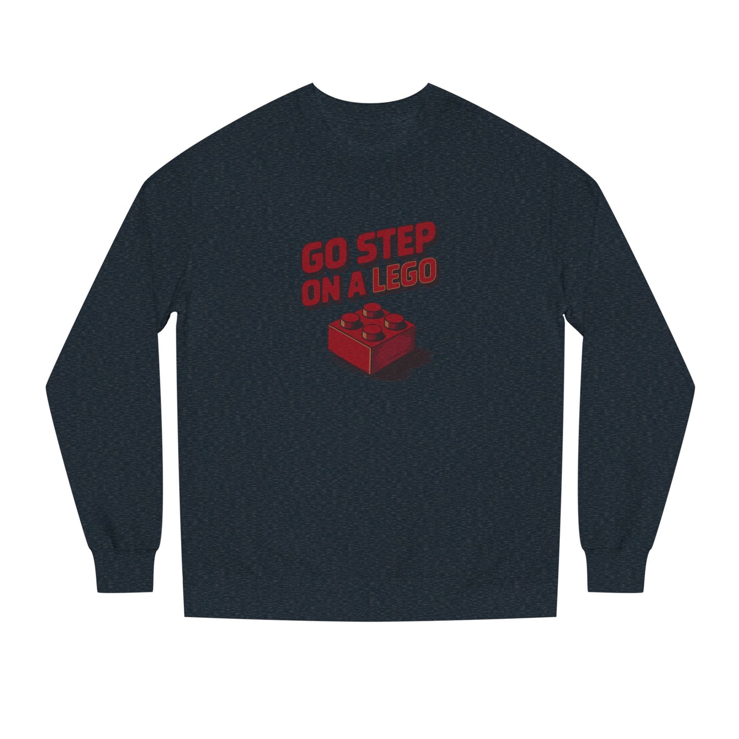 Go Step on a LEGO — Red Plastic Brick Retro Sweatshirt (Dark)