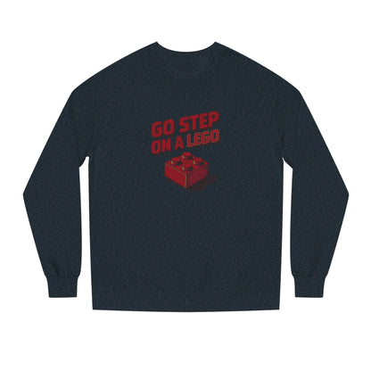 Go Step on a LEGO — Red Plastic Brick Retro Sweatshirt (Dark)