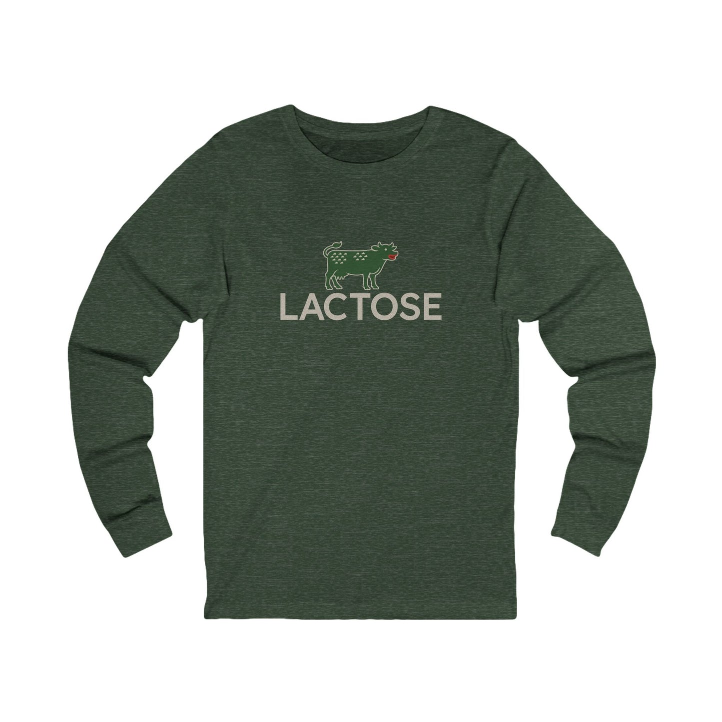Life is a Beautiful… Typo – LACTOSE Logo Parody Retro Long Sleeve (Dark)