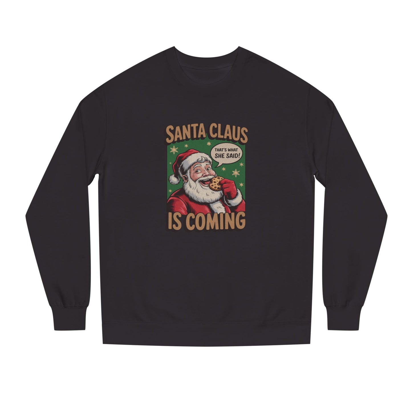 Santa Claus is Coming — Vintage Christmas Sweatshirt (Dark)
