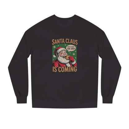 Santa Claus is Coming — Vintage Christmas Sweatshirt (Dark)