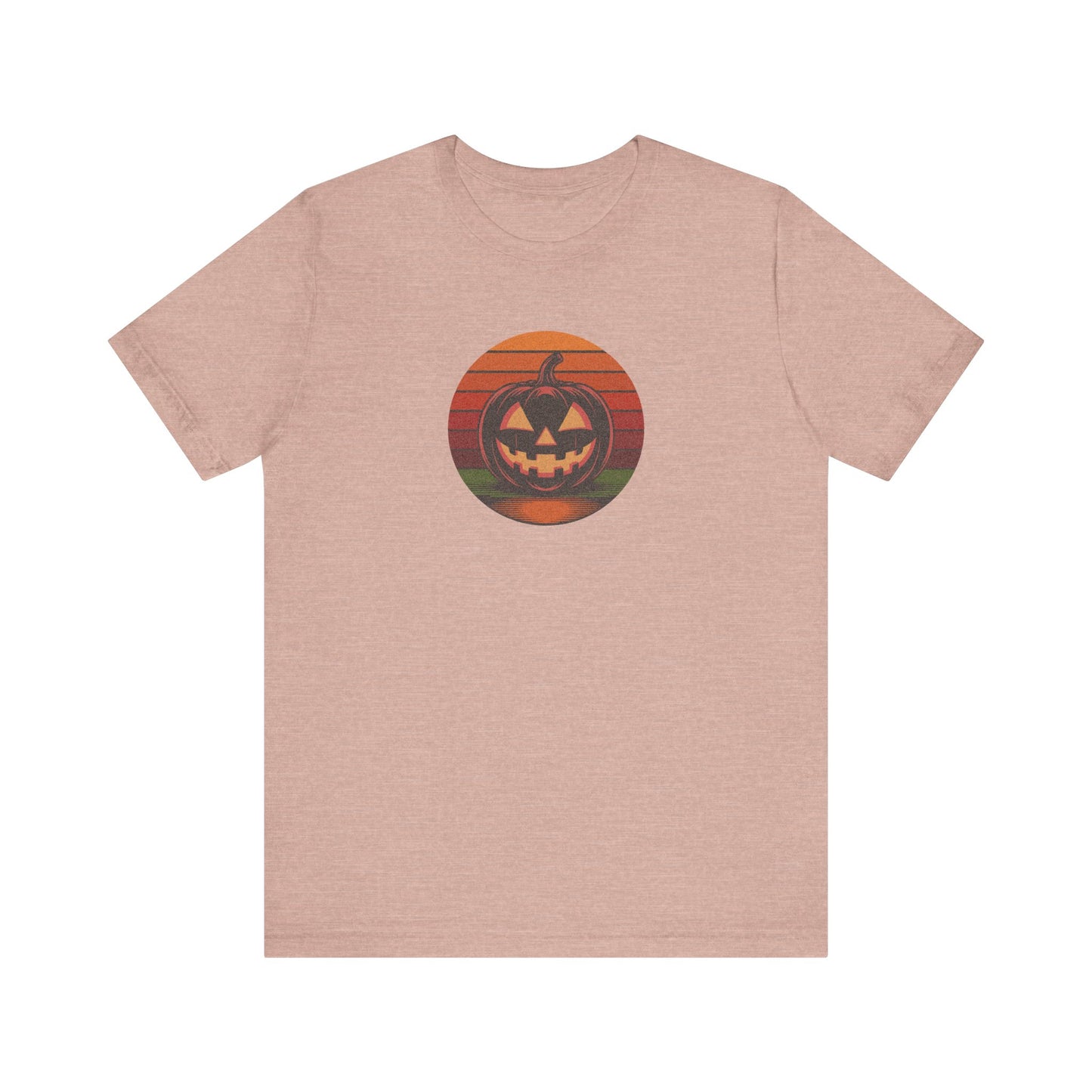 Retro Jack: Bold Grin — Halloween Sunset Tee (Light)