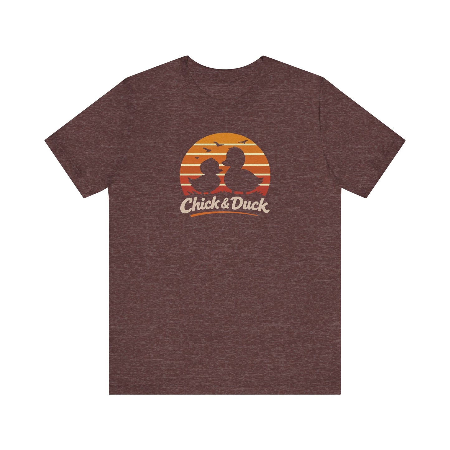The Chick and the Duck — Friends Retro Tee (Dark)