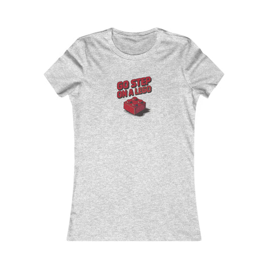 Go Step on a LEGO — Red Plastic Brick Retro Women's Tee (Light)