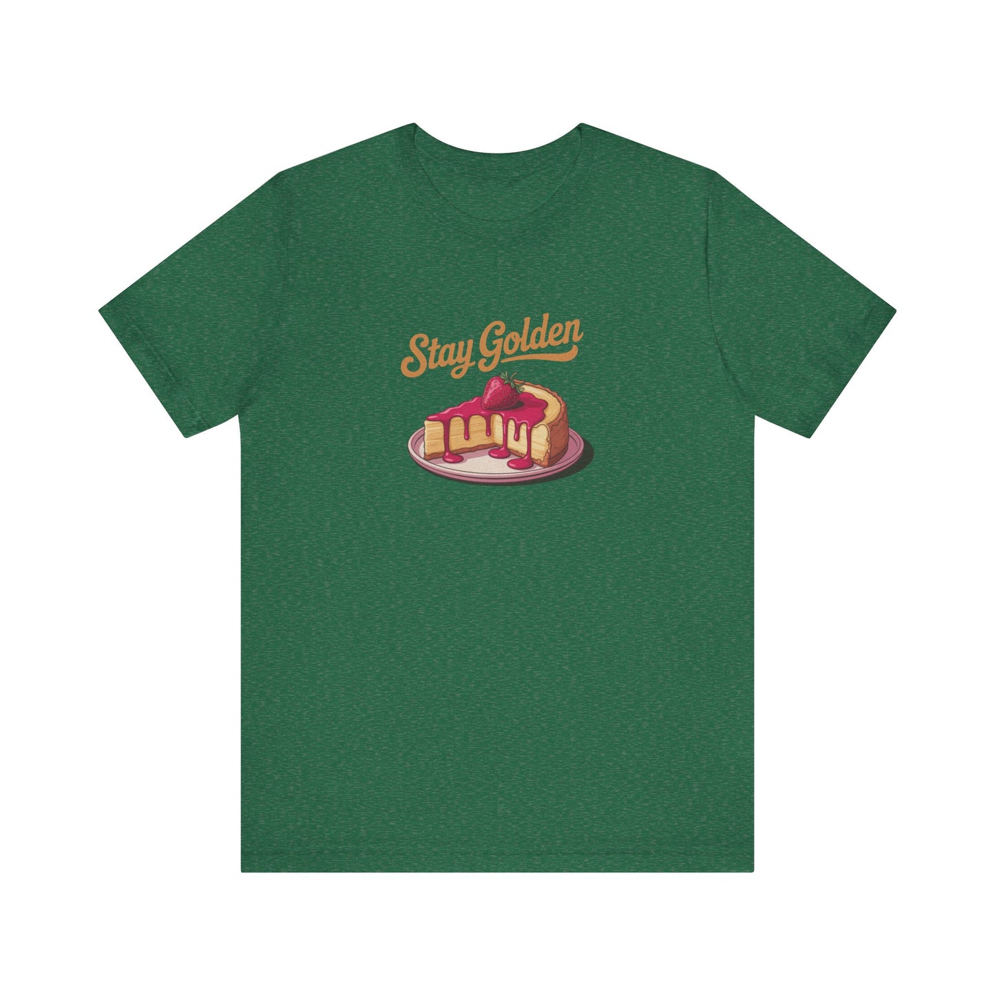 Stay Golden — Retro Cheesecake Graphic Tee (Dark)