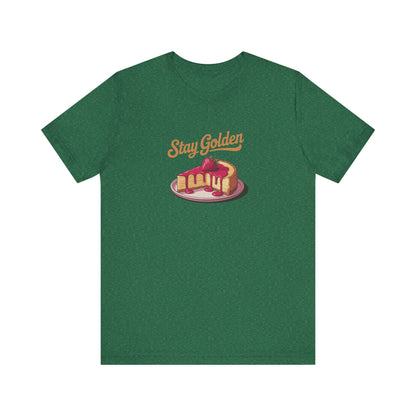 Stay Golden — Retro Cheesecake Graphic Tee (Dark)