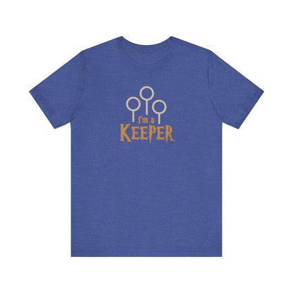 I’m a Keeper — Harry Potter Quidditch Retro Tee (Dark)