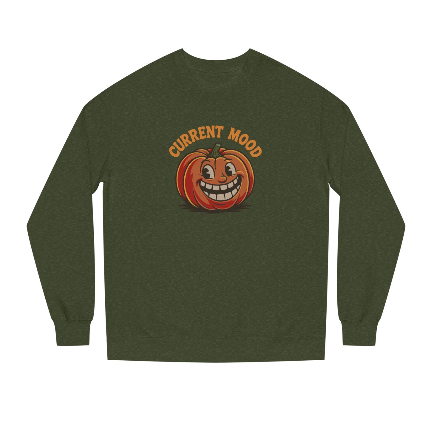Current Mood (Toothy Jack) — Retro Halloween Sweatshirt (Dark)
