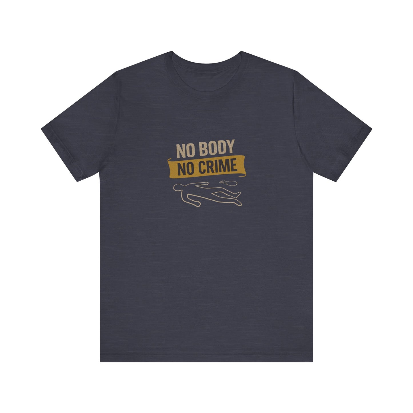 No Body, No Crime — Psych Crime Scene Retro Tee (Dark)
