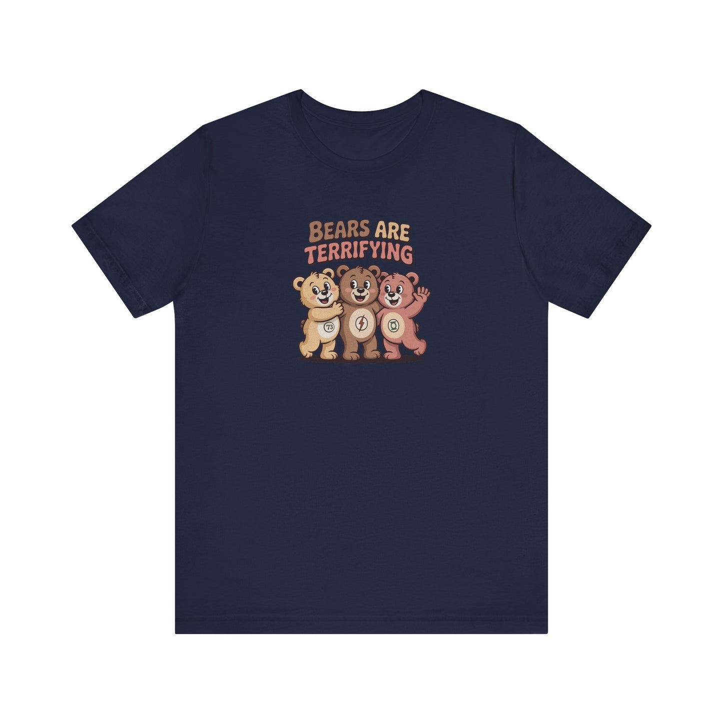 Bears Are Terrifying (Cute Remix) — Retro Tee (Dark)