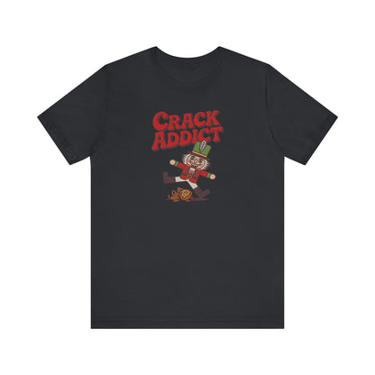 Crack Addict Nutcracker (Unhinged Remix) — Retro Tee (Dark)