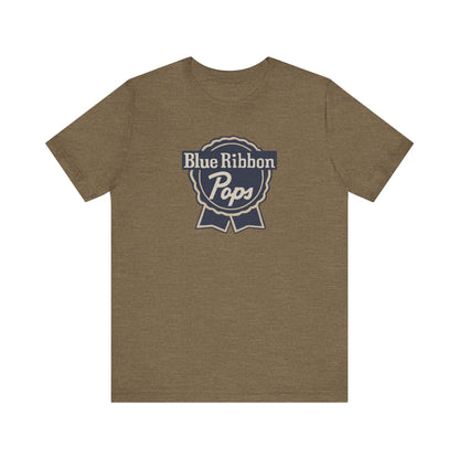Blue Ribbon Pops Shirt — Funny Dad Gift, Retro Beer Dad Tee