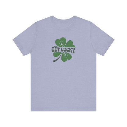 I’m Up All Night to Get Lucky — St. Patrick's Retro Tee (Light)