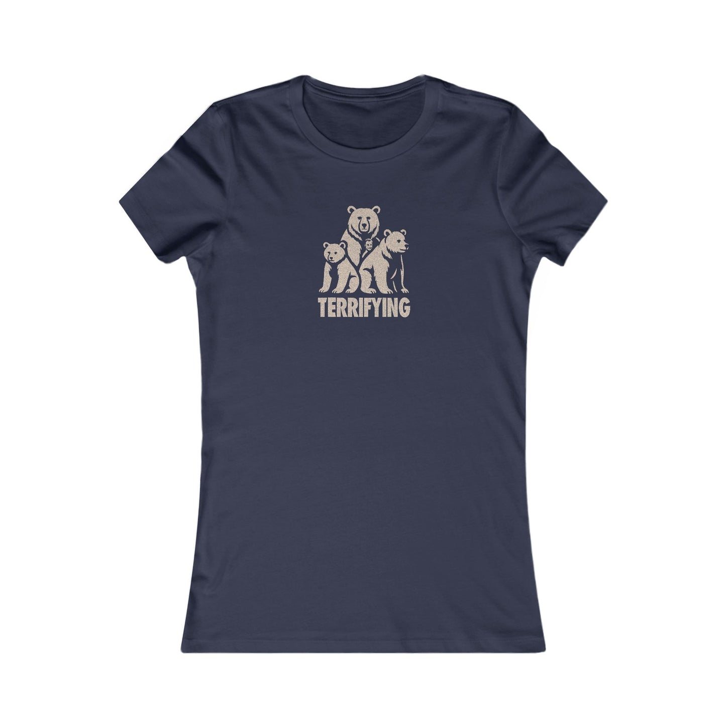 Bears Are Terrifying — Retro Silhouette Women's Tee (Dark)