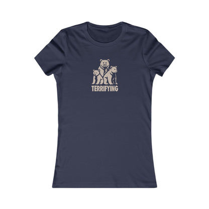 Bears Are Terrifying — Retro Silhouette Women's Tee (Dark)