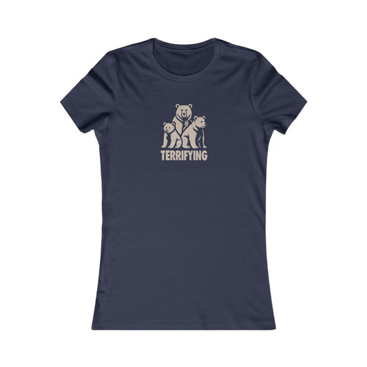 Bears Are Terrifying — Retro Silhouette Women's Tee (Dark)