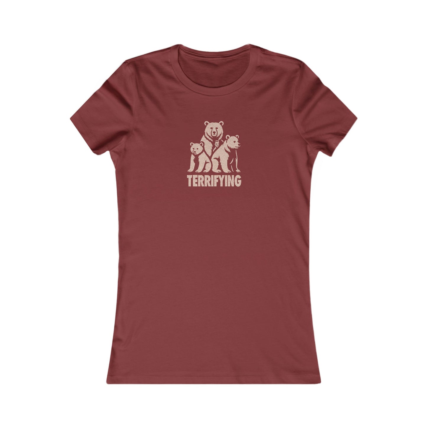 Bears Are Terrifying — Retro Silhouette Women's Tee (Dark)