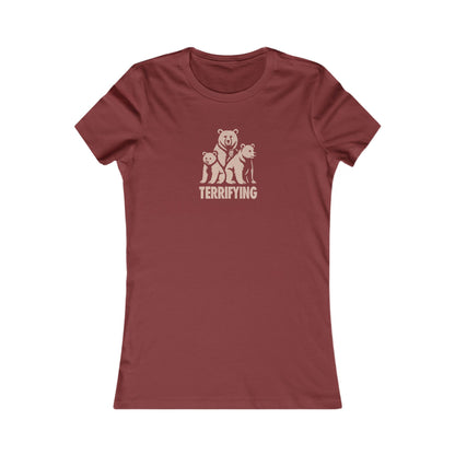 Bears Are Terrifying — Retro Silhouette Women's Tee (Dark)