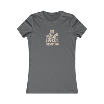Bears Are Terrifying — Retro Silhouette Women's Tee (Dark)
