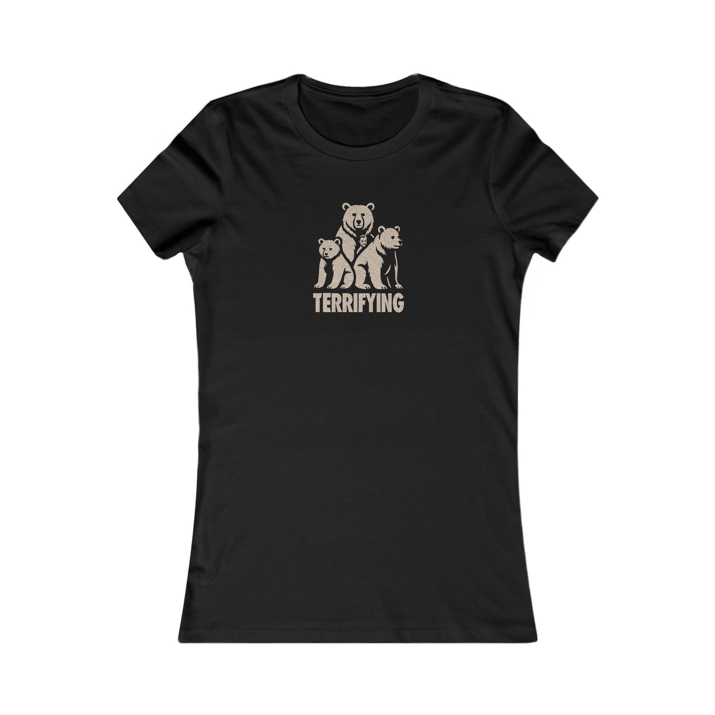 Bears Are Terrifying — Retro Silhouette Women's Tee (Dark)