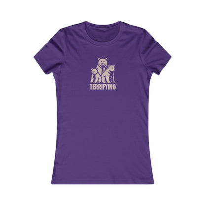 Bears Are Terrifying — Retro Silhouette Women's Tee (Dark)