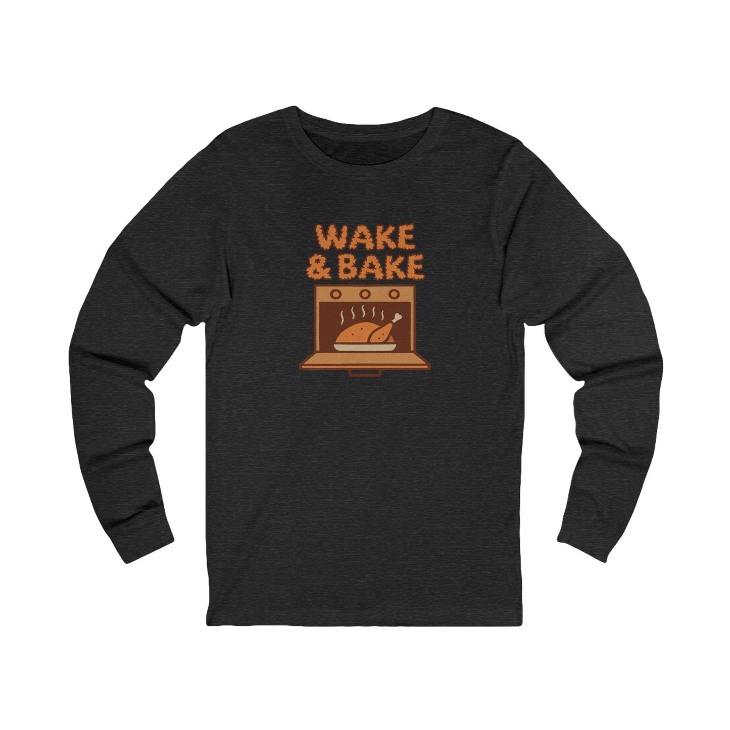 Wake & Bake — Retro Thanksgiving Turkey Long Sleeve (Dark)
