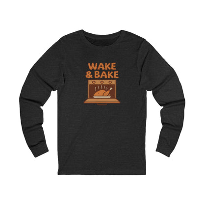 Wake & Bake — Retro Thanksgiving Turkey Long Sleeve (Dark)