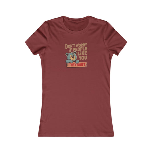 Don't Worry If People Like You (They Don't) — Retro Women's Tee (Dark)