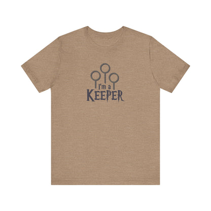 I’m a Keeper — Harry Potter Quidditch Retro Tee (Light)