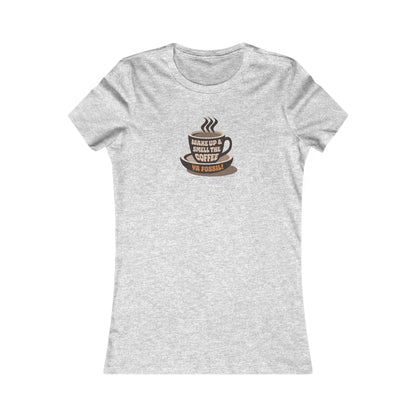 Wake Up and Smell the Coffee, Ya Fossil! — Retro Women's Tee (Light)