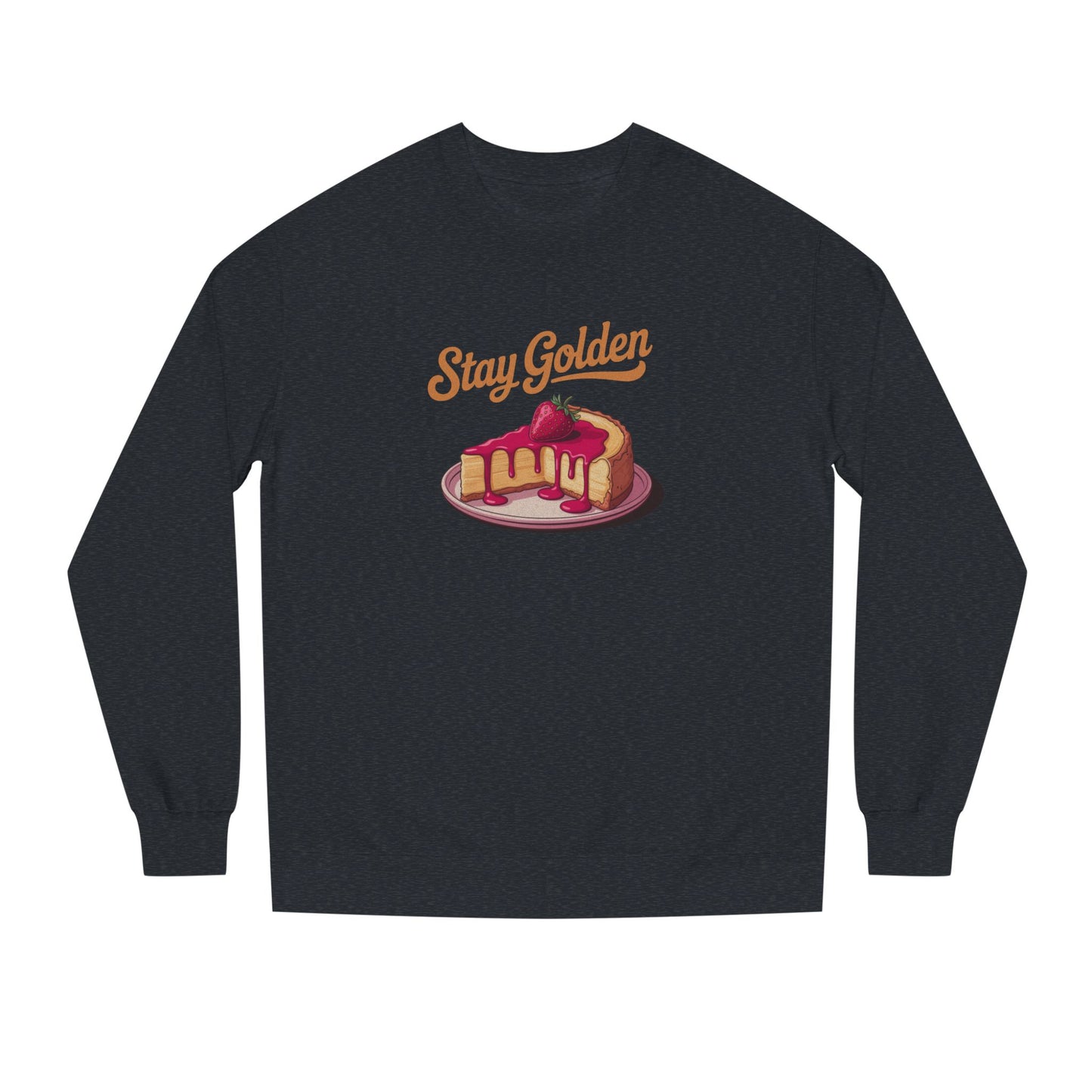 Stay Golden — Retro Cheesecake Graphic Sweatshirt (Dark)