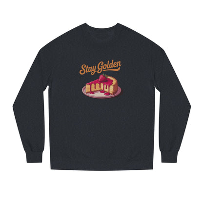Stay Golden — Retro Cheesecake Graphic Sweatshirt (Dark)