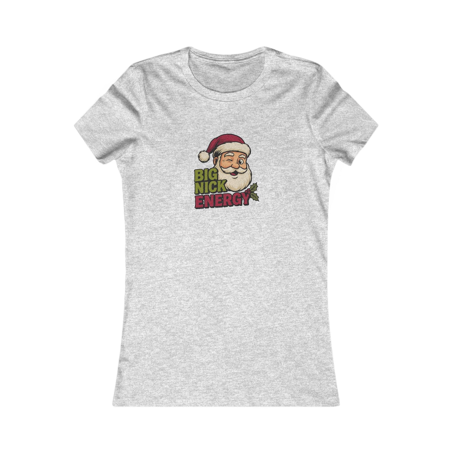 Big Nick Energy — Retro Santa Christmas Women's Tee (Light)