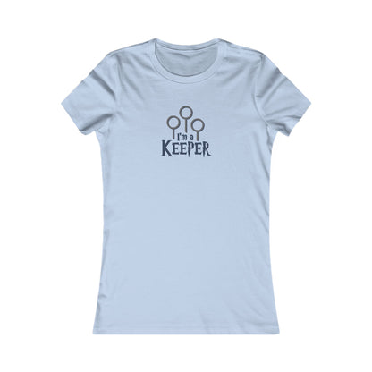 I’m a Keeper — Harry Potter Quidditch Retro Women's Tee (Light)