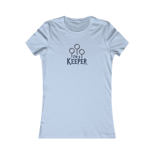 I’m a Keeper — Harry Potter Quidditch Retro Women's Tee (Light)