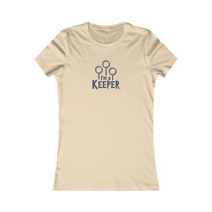 I’m a Keeper — Harry Potter Quidditch Retro Women's Tee (Light)