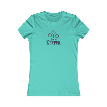 I’m a Keeper — Harry Potter Quidditch Retro Women's Tee (Light)