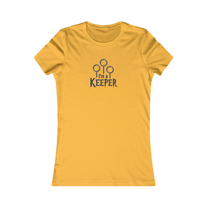 I’m a Keeper — Harry Potter Quidditch Retro Women's Tee (Light)