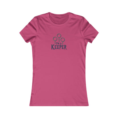 I’m a Keeper — Harry Potter Quidditch Retro Women's Tee (Light)
