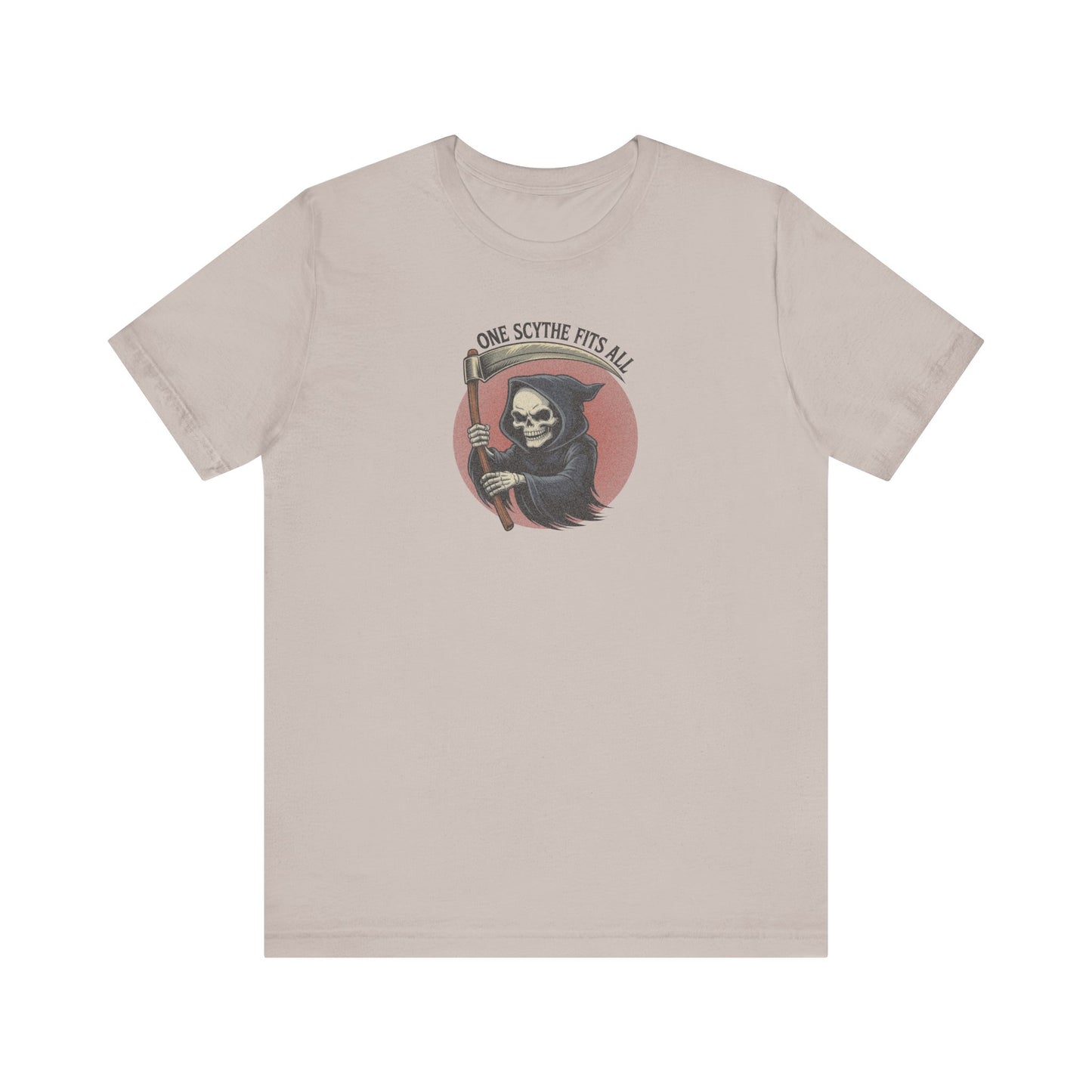 One Scythe Fits All — Grim Reaper Retro Tee (Light)