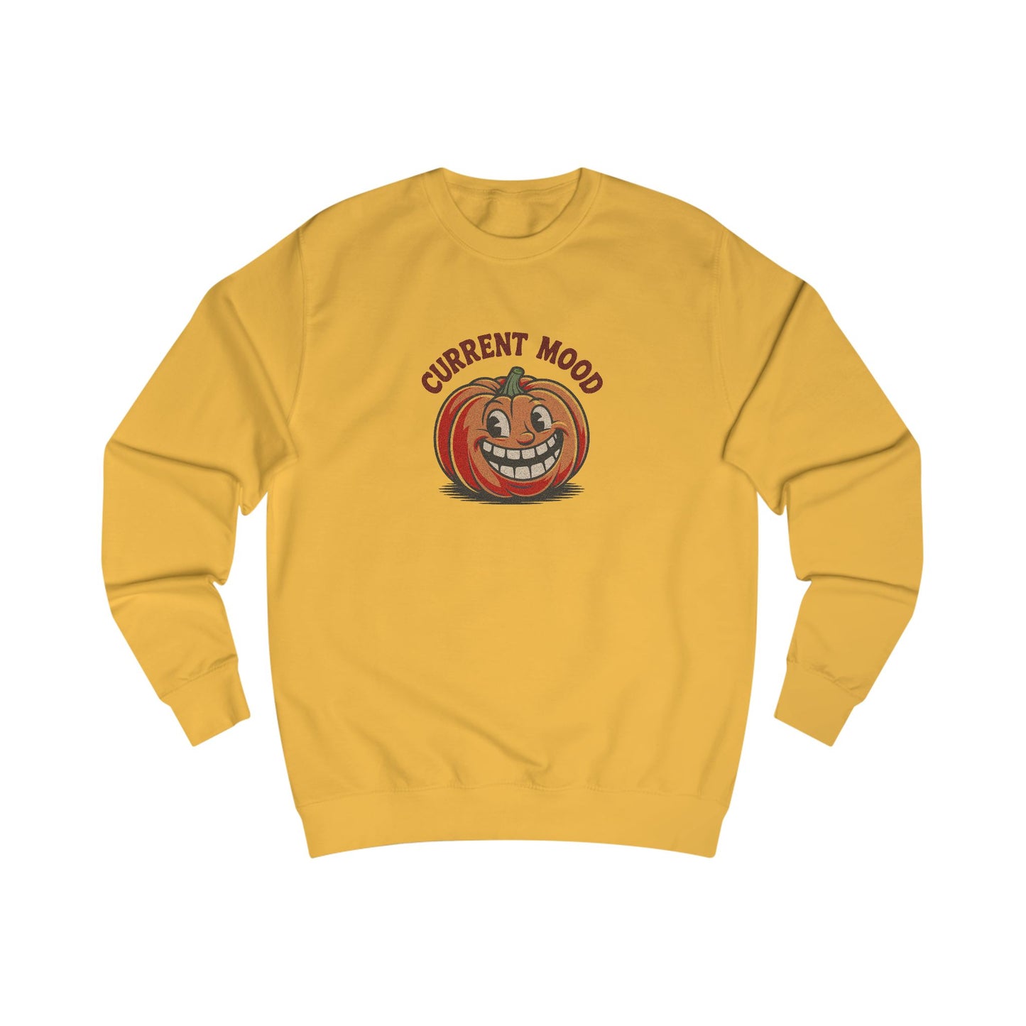 Current Mood (Toothy Jack) — Retro Halloween Sweatshirt (Light)