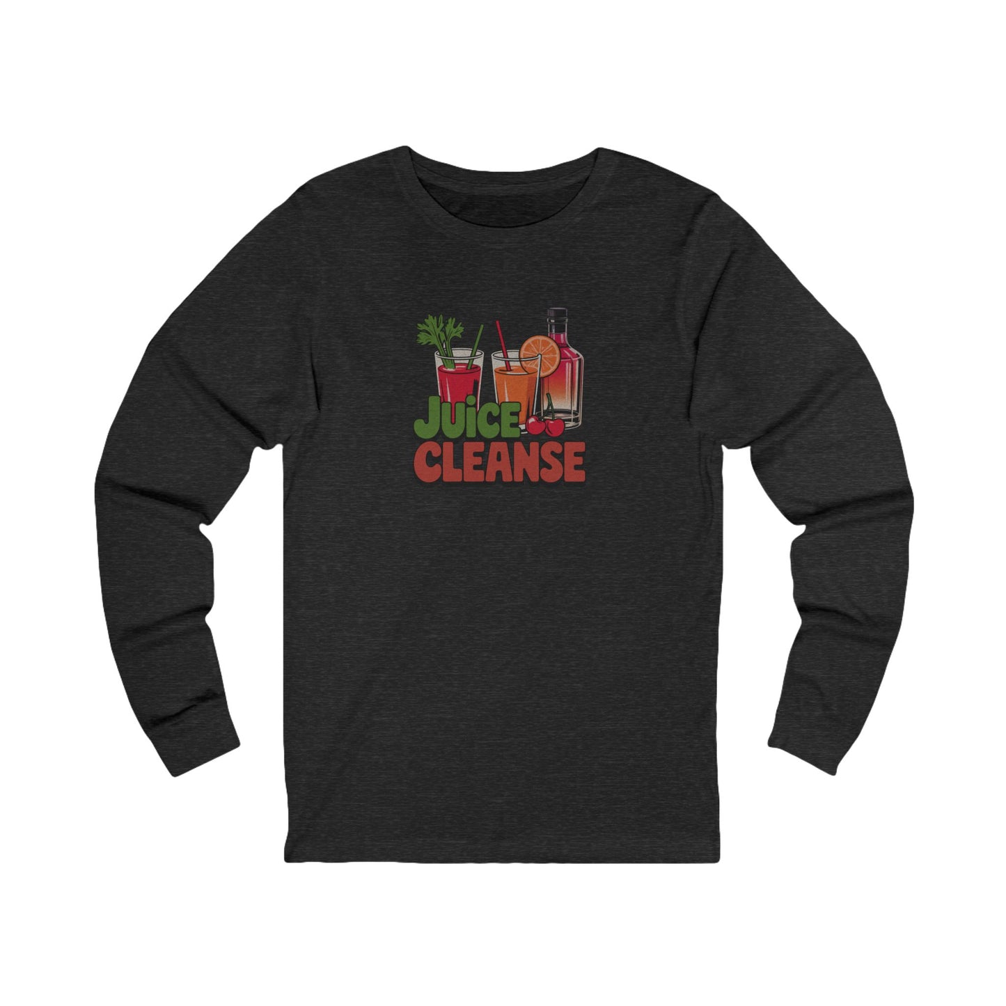 Juice Cleanse Liquid Diet — Boozy Brunch Retro Long Sleeve (Dark)