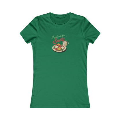 I Put Out for Santa — Retro Christmas Cookies Women's Tee (Dark)